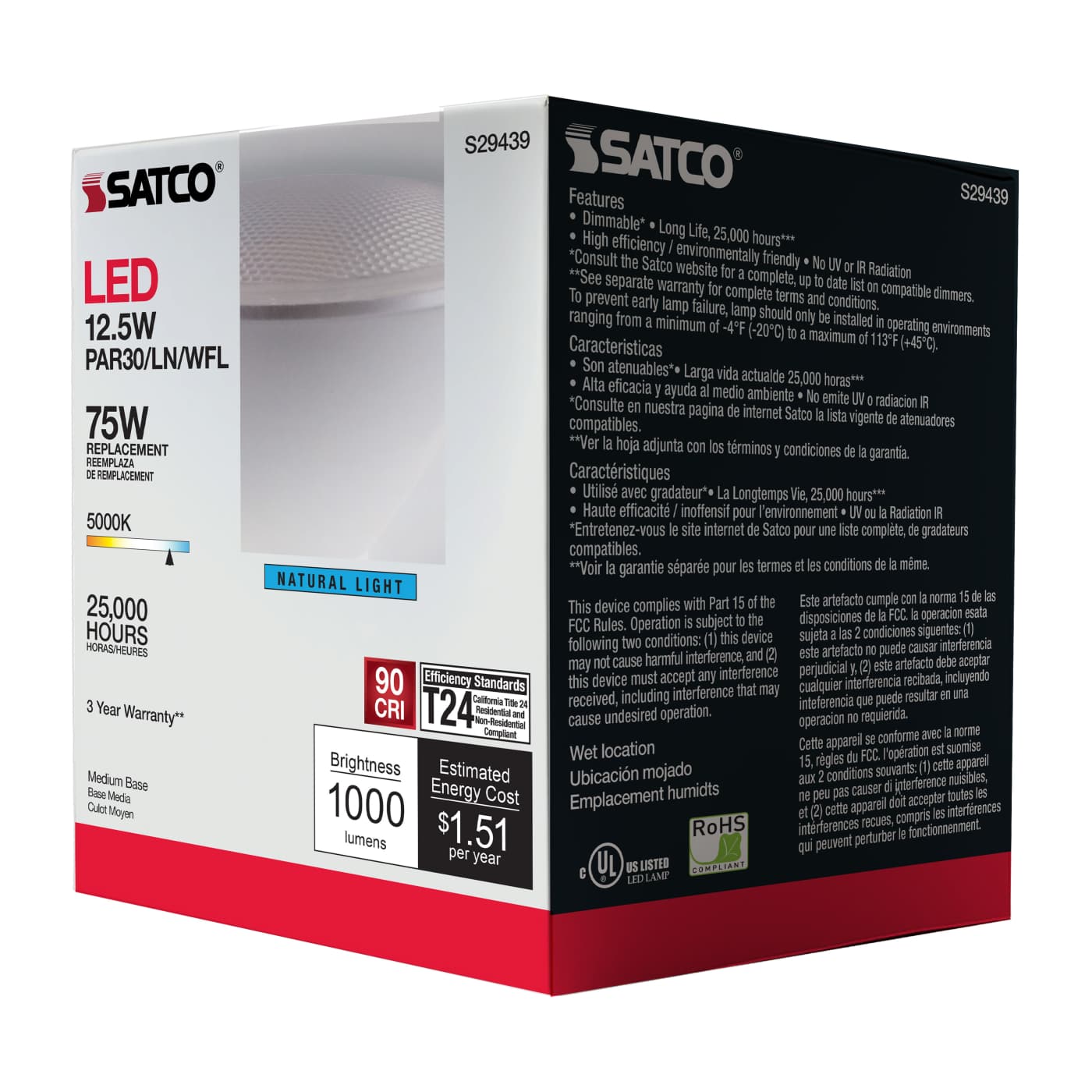 Satco Products S29439 12.5PAR30/LN/LED/60'/950/120V - Image 12