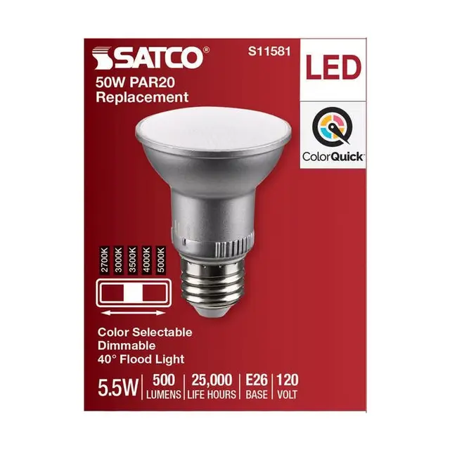 Satco S11581 5.5PAR20/LED/5CCT/FL/120V - Image 4