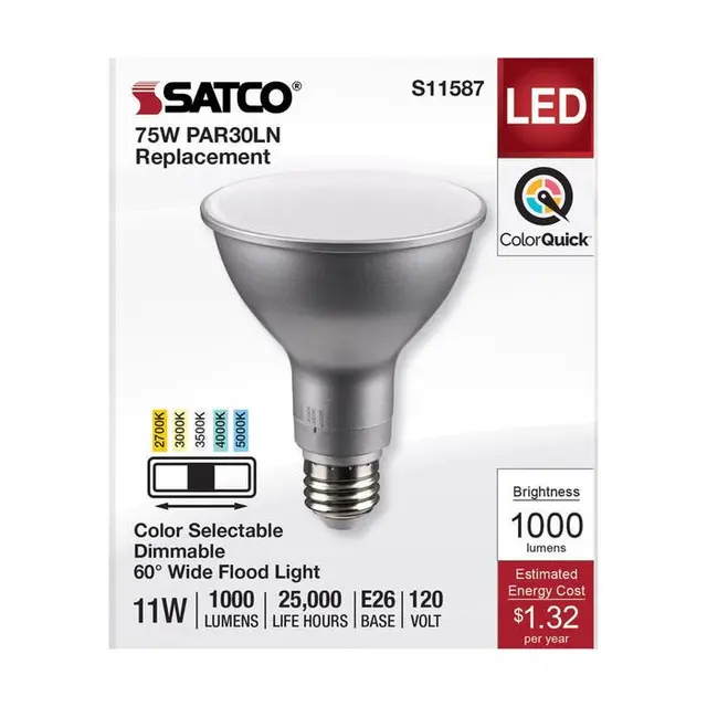 Satco S11587 11PAR30LN/LED/5CCT/WFL/120V - Image 3