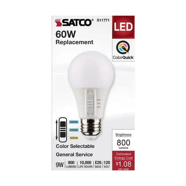 Satco S11771 9A19/LED/3CCT/E26/120V - Image 4