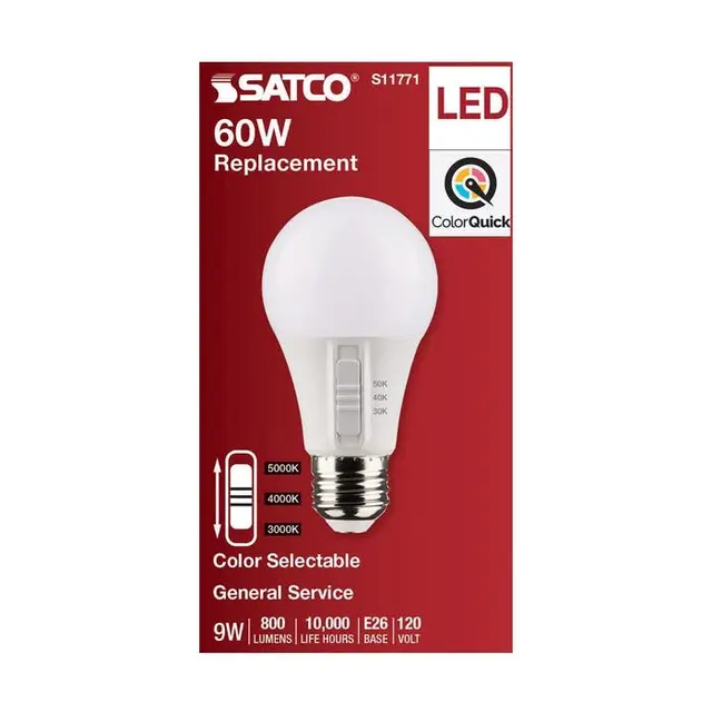 Satco S11771 9A19/LED/3CCT/E26/120V - Image 6