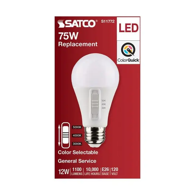Satco S11772 12A19/LED/3CCT/E26/120V - Image 5