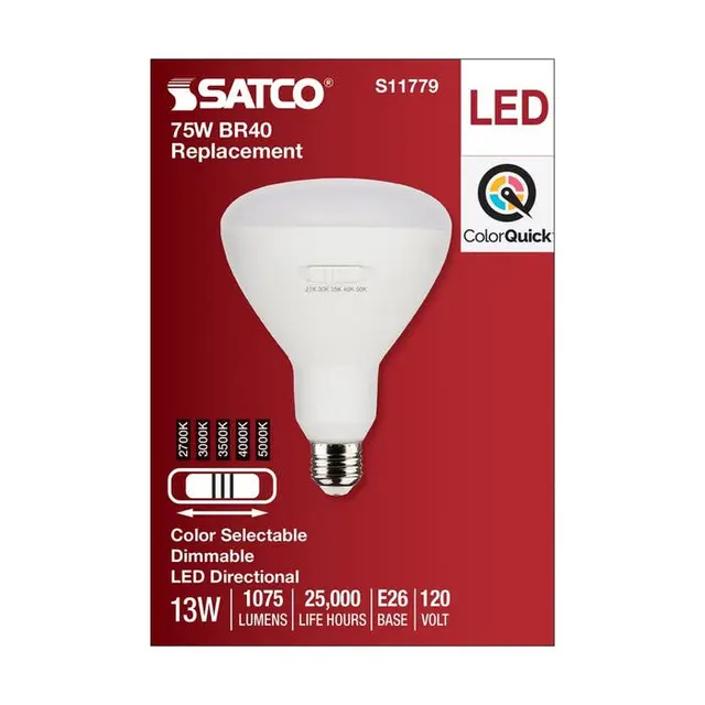 Satco S11779 13BR40/LED/5CCT/E26/120V - Image 4