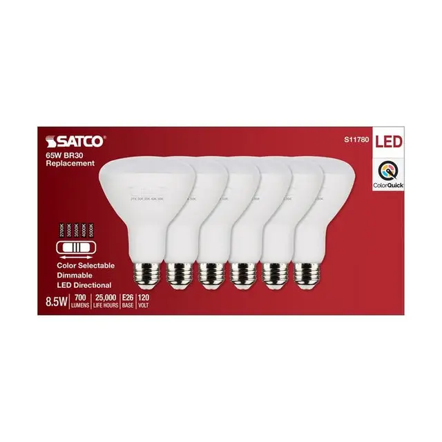 Satco S11780 8.5BR30/LED/5CCT/E26/120V/6PK - Image 4