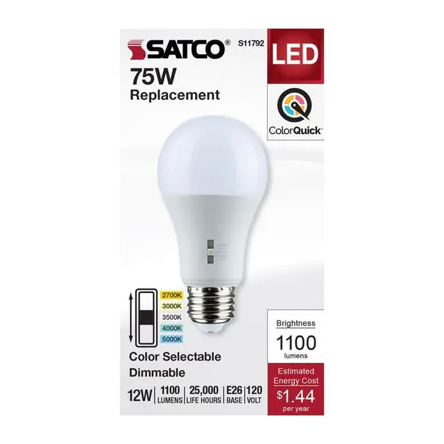 Satco S11792 12A19/LED/5CCT/E26/120V - Image 4