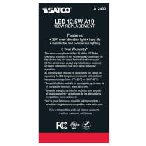 Satco S12430 12.5 Watt A19 LED Filament - Image 6