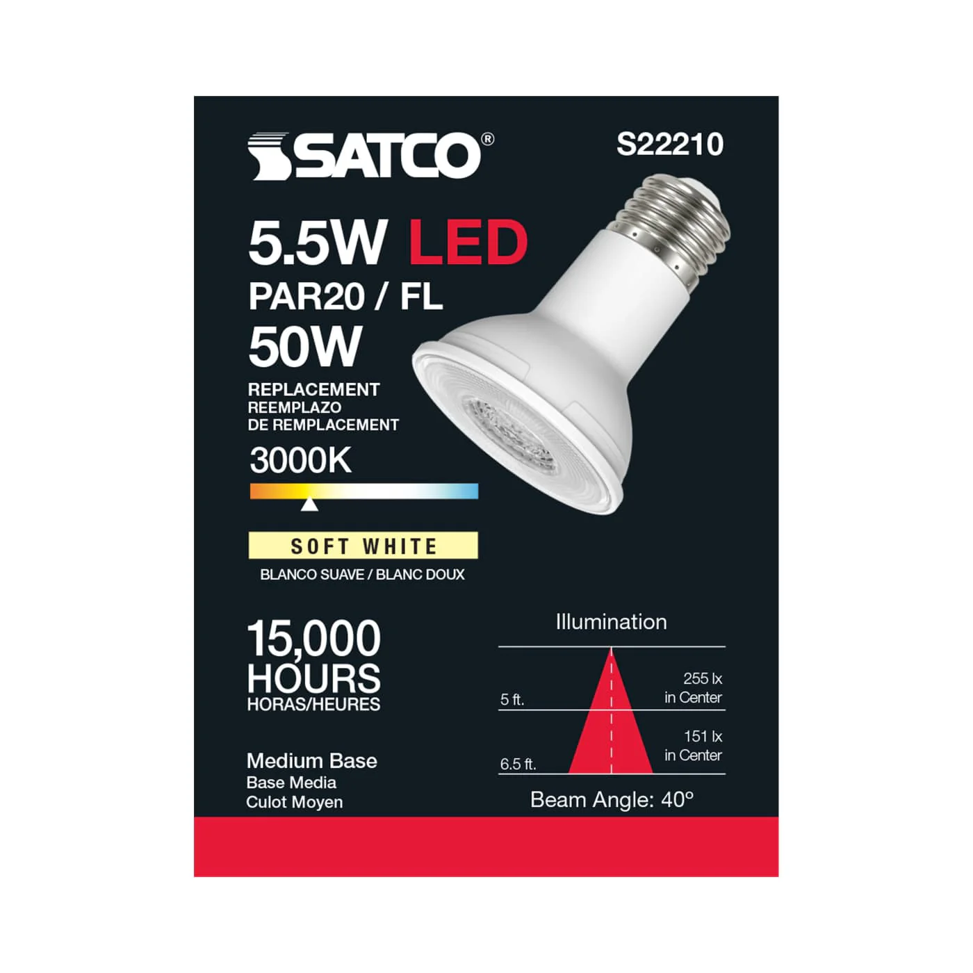 Satco S22210 5.5PAR20/LED/930/FL/120V - Image 3