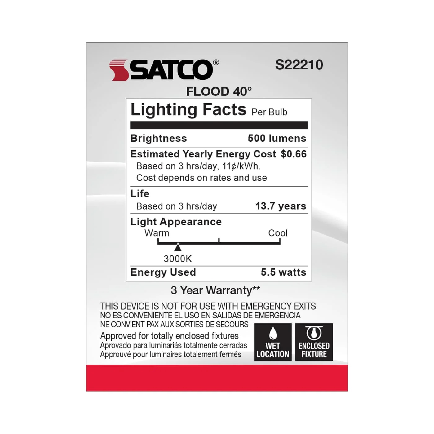 Satco S22210 5.5PAR20/LED/930/FL/120V - Image 5