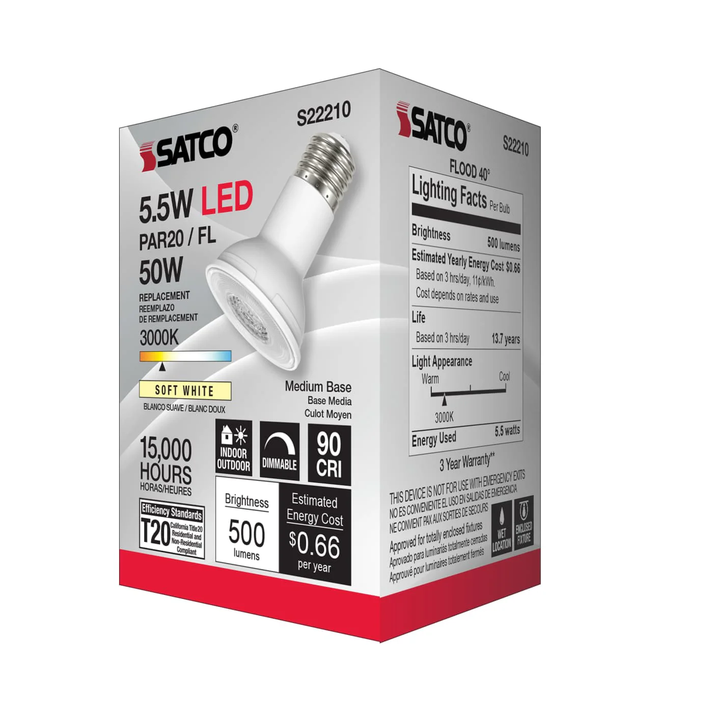 Satco S22210 5.5PAR20/LED/930/FL/120V - Image 6