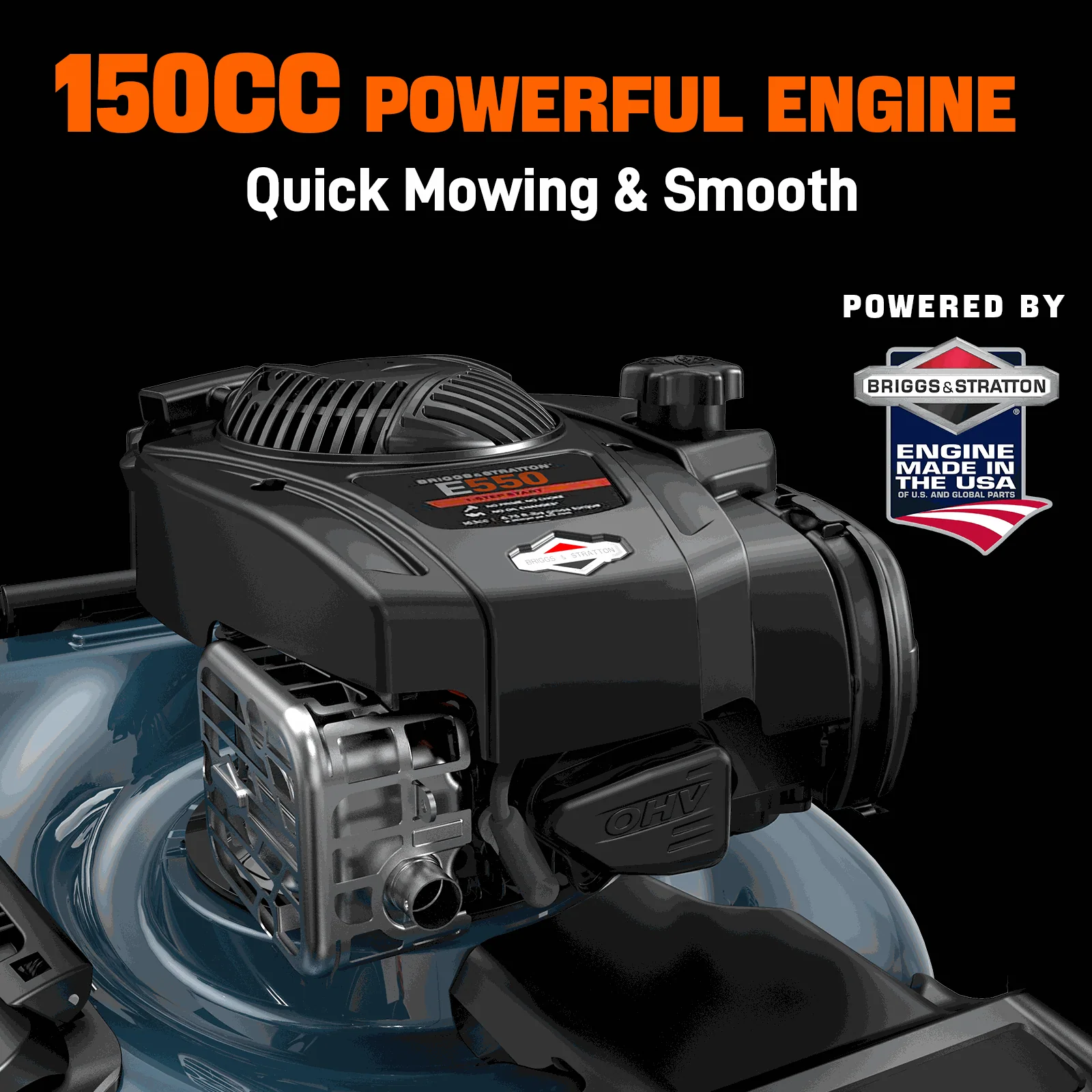 Senix 21" 140cc Gas Self Propelled Lawn Mower, 3-in-1 - Image 2
