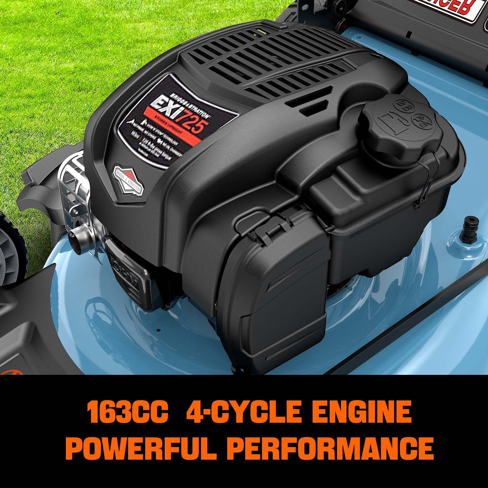Senix 22" 163cc Gas Self-Propelled Lawn Mower, 3-in-1 - Image 7