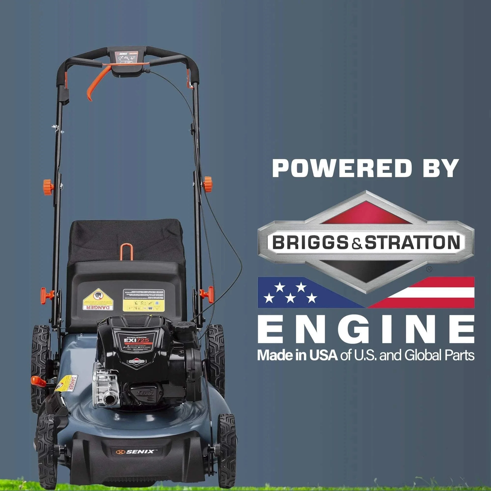 Senix 22" 163cc Gas Self-Propelled Lawn Mower, 3-in-1 - Image 8