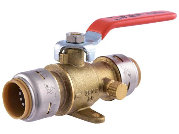 SharkBite Max Brass Push Ball Valve with Drain and Mounting Tab - Image 2