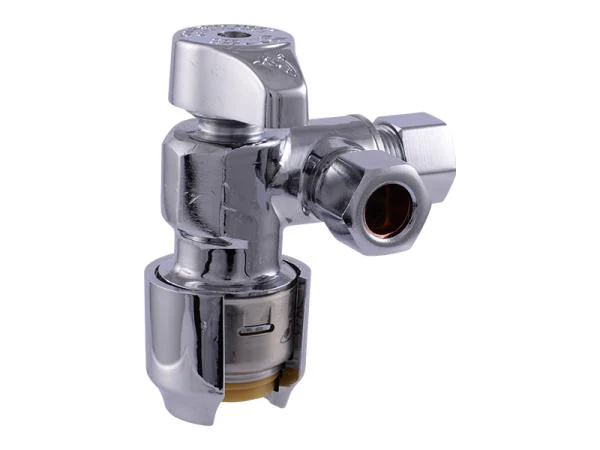Sharkbite Max Brass Push Dual Outlet Angle Stop