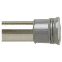 Shower Tension Rod, Adjustable, Brushed Chrome, 42 to 72-In.