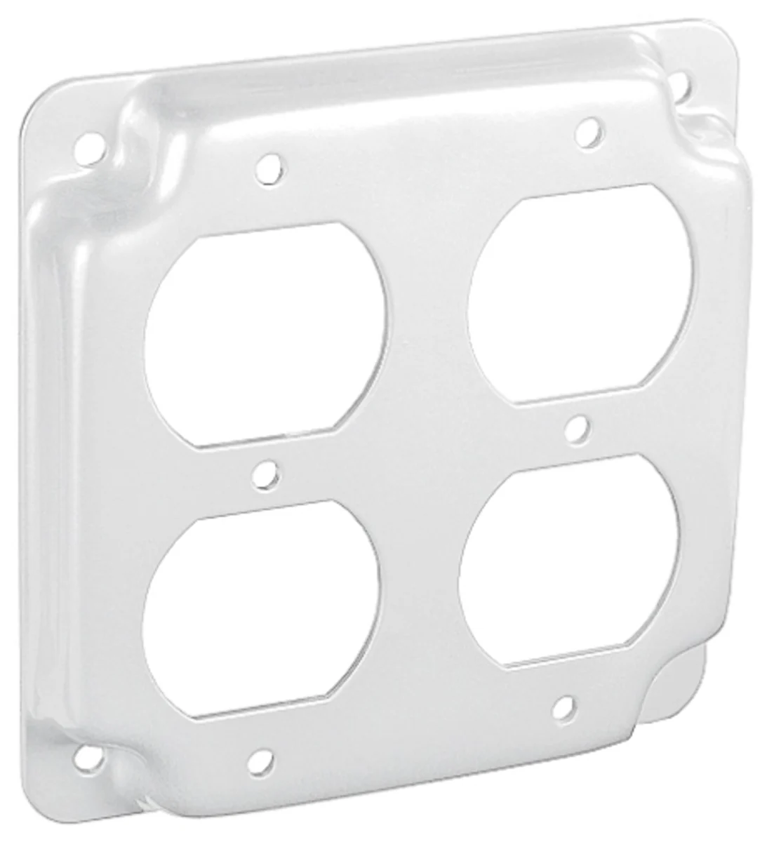 Southwire 4" Square Industrial Surface Cover, 1/2" Raised - (2) Duplex, StainlessSteel