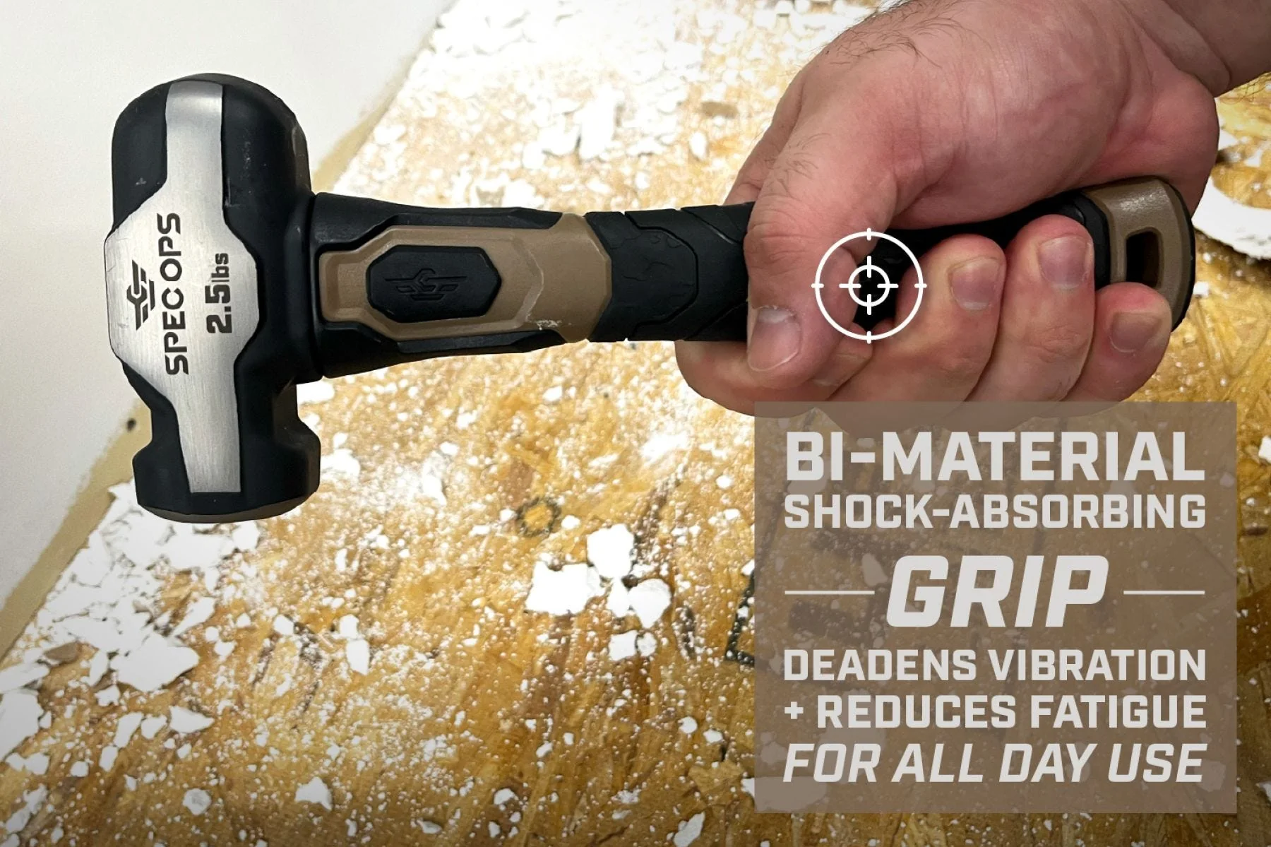 Spec Ops 2.5lb Engineering Sledge Hammer, with Soft Mallet Cap - Image 6