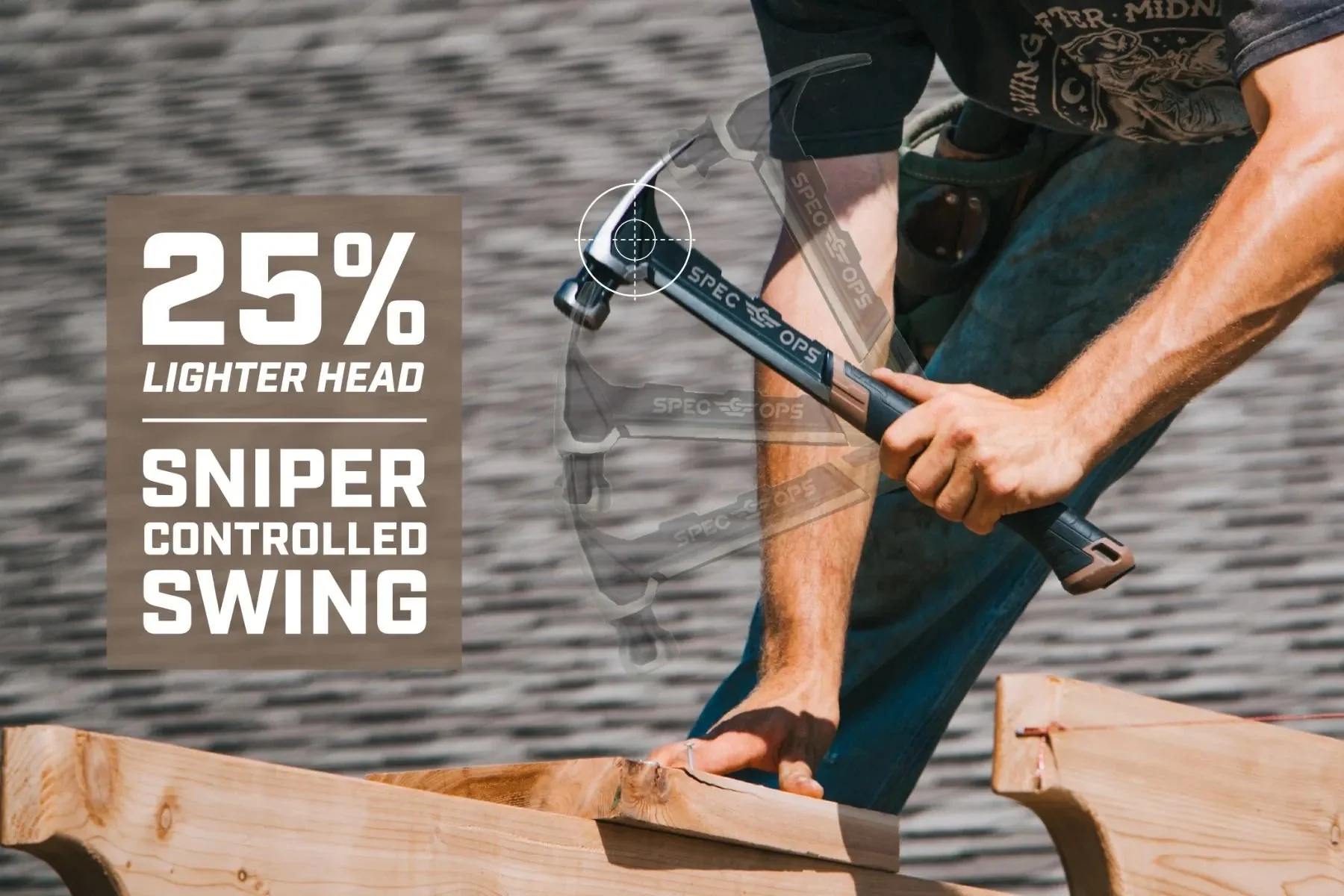 Spec Ops Smooth Face Rip Claw Hammer with Soft Mallet Cap, Steel Handle - Image 2