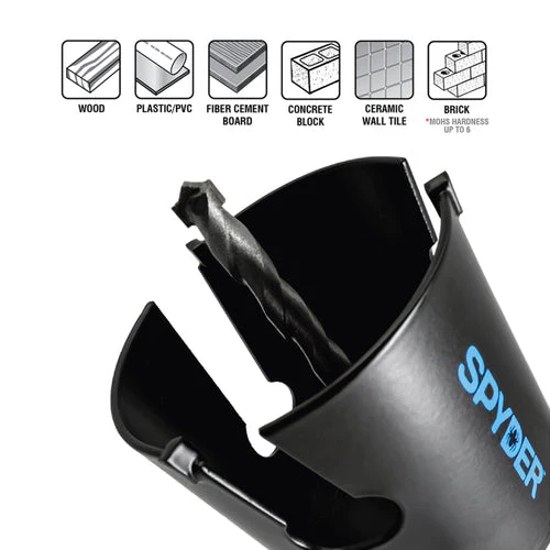 Spyder 6-3/8" Tungsten Carbide Tipped (TCT) Non-Arbored Hole Saw Rapid Core Eject® - Image 5