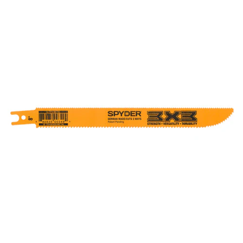 Spyder Double-Sided 8" Wood/Metal Cutting 10/14-TPI Reciprocating Saw Blade 3X3™ - Image 2