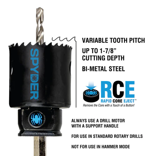 Spyder Rapid Core Eject™ Bi-Metal Hole saws - Image 6