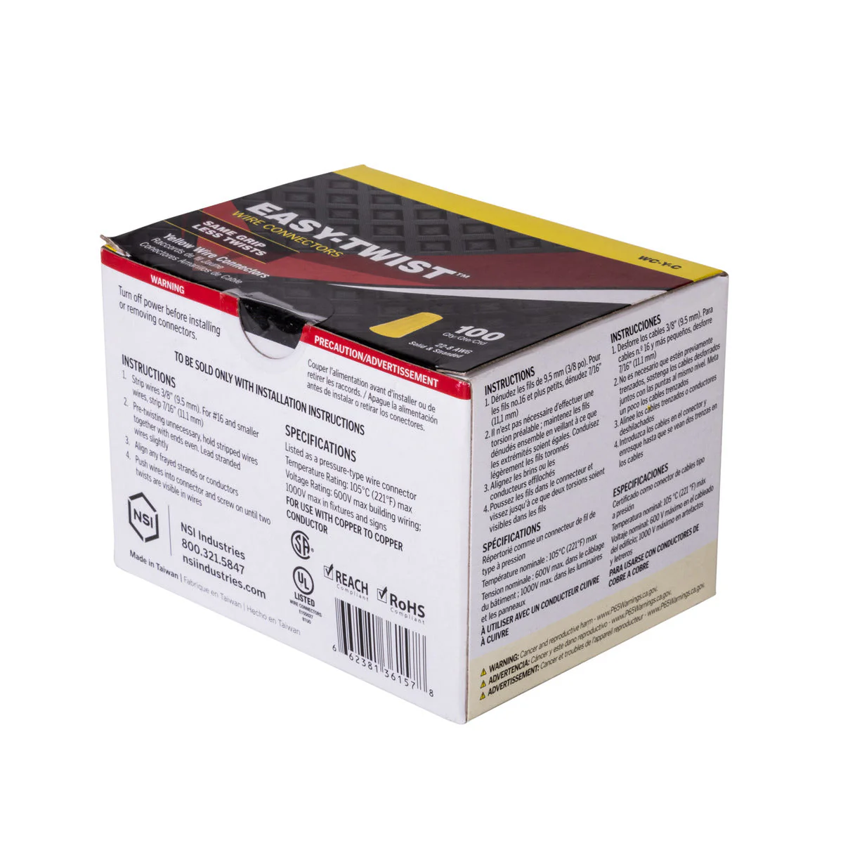 Standard Yellow Wire Connector with Quick-Grip Spring, 100 Carton - Image 10