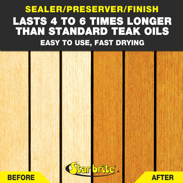 Star Brite Premium Golden Teak Oil - Ideal for Boats, Furniture - Image 2