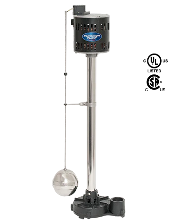 Superior Pump 1/3 HP Pedestal Sump