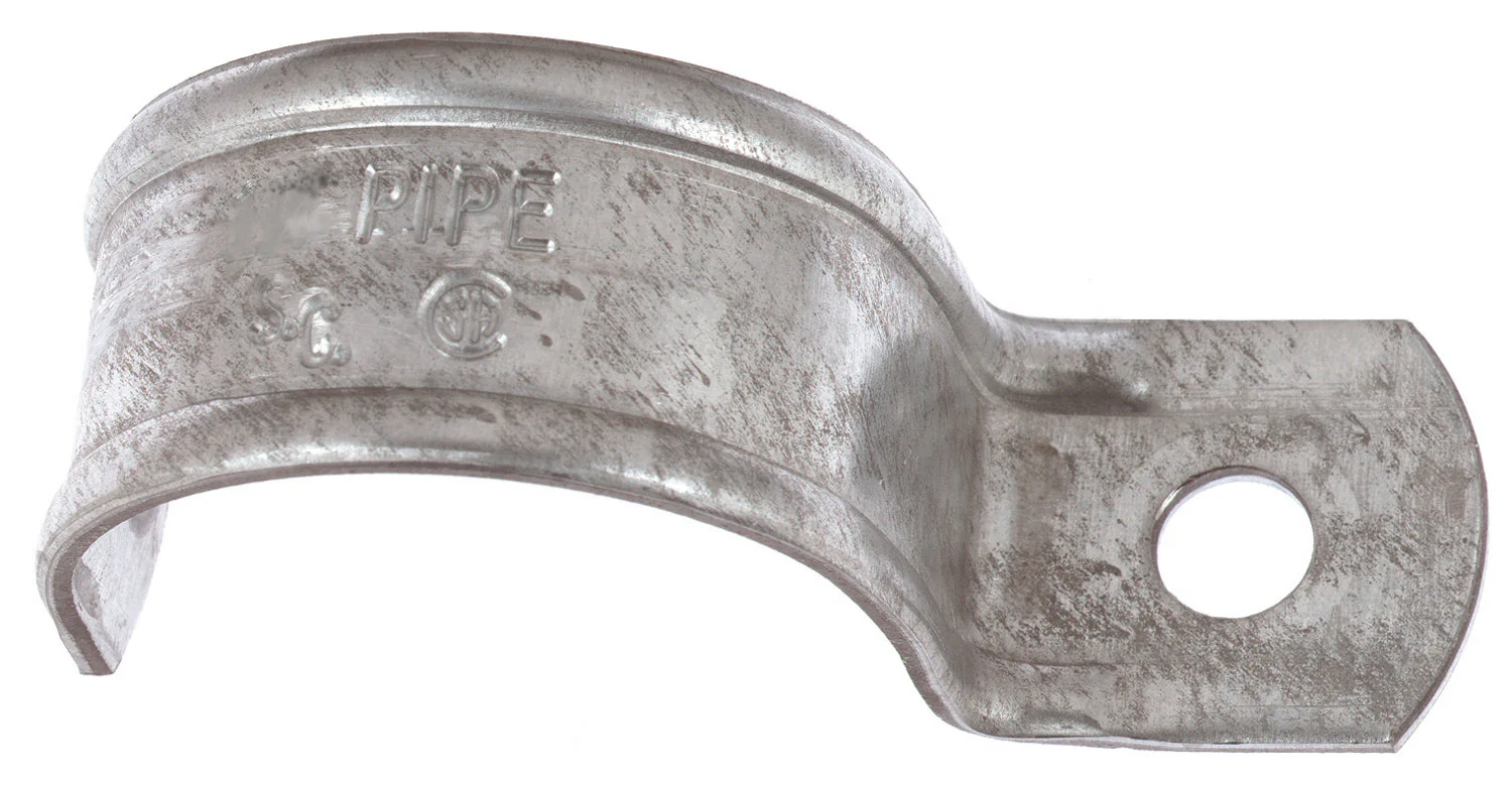 Thomas & Betts 1/2" Steel One Hole Strap, Zinc Plated