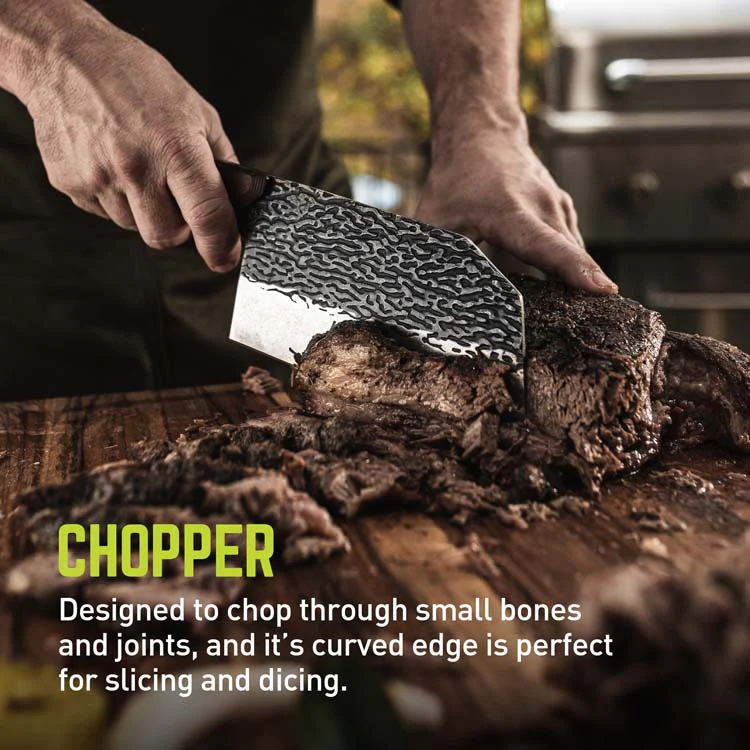 True Primal Forge Chopper Knife Rustic Cutlery - Image 3