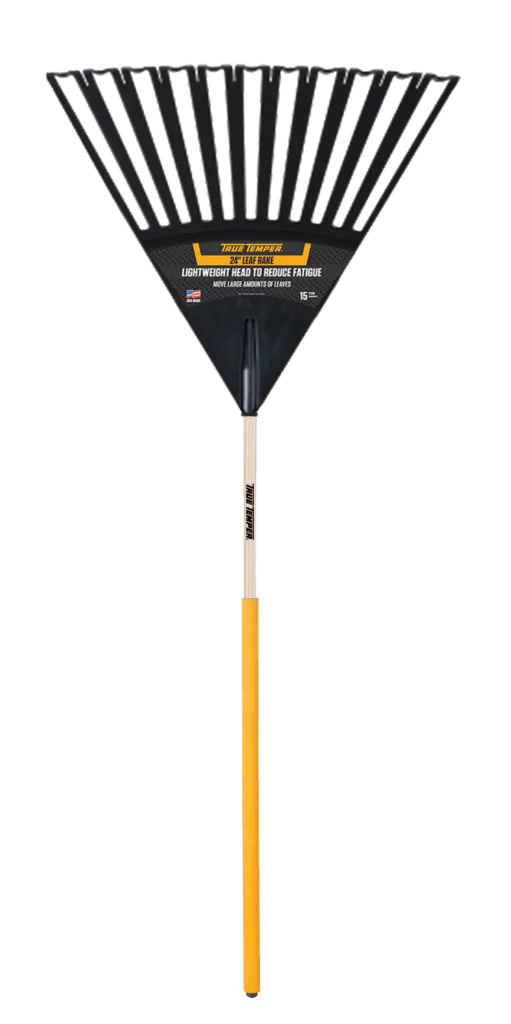 True Temper 24-Inch Clog Free® Poly Leaf Rake