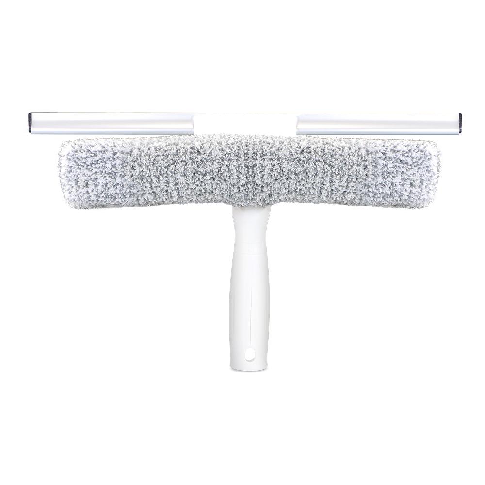 Unger MicroFiber 14″ Window Squeegee with Scrubber and 5′ Pole - Image 2