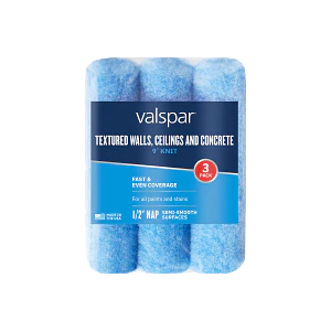 Valspar® 3-Pack 9-in x 1/2-in Walls, Concrete and Decks Knit Roller Cover