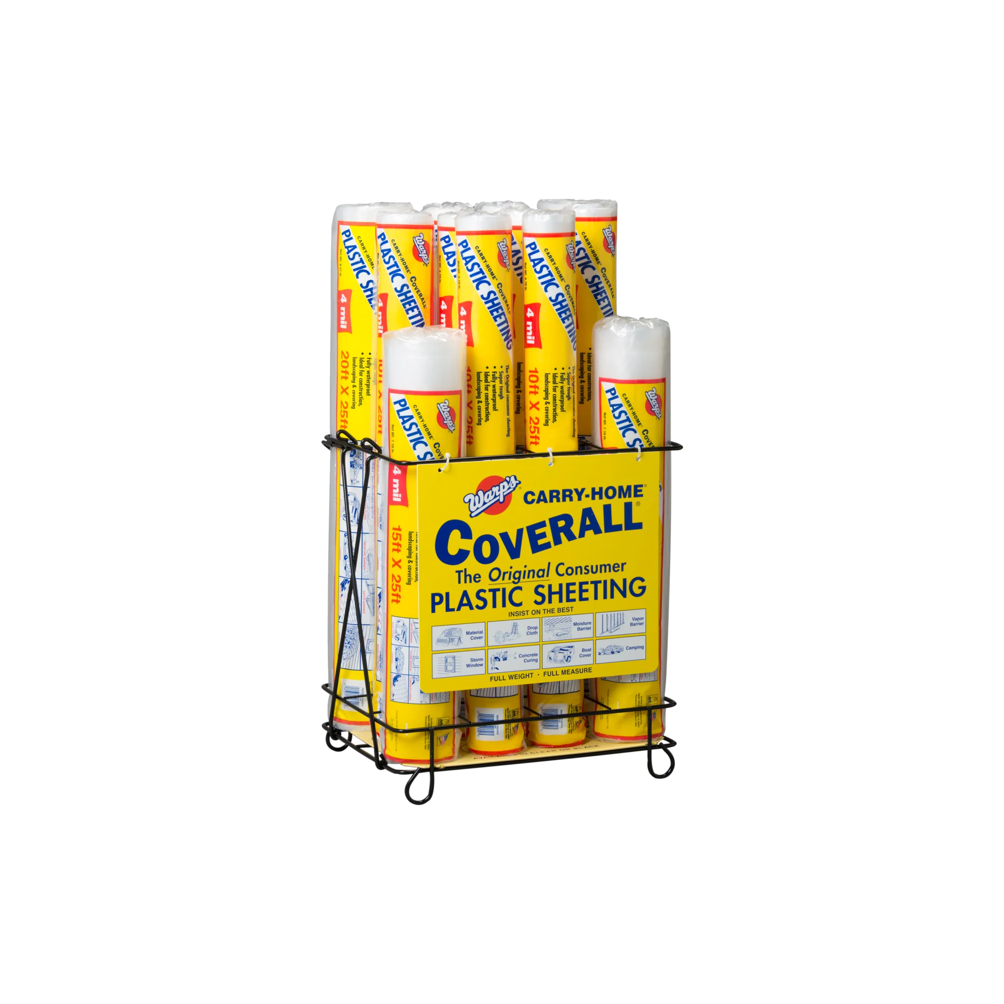 Warp Brothers Carry-Home® Coverall® Consumer Plastic Sheeting 10 ft W X 25 ft L 3 Mil