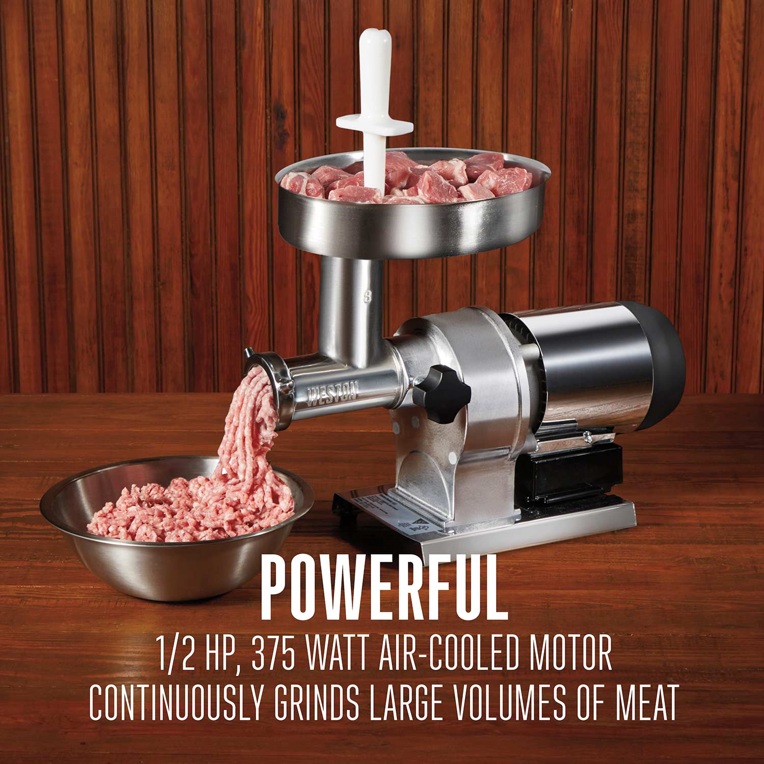 Weston® Butcher Series™ #8 Meat Grinder - Image 2