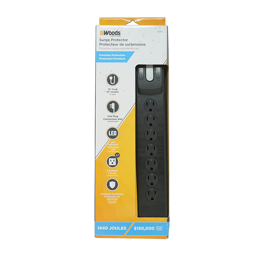 Woods® 7-Outlet Surge Strip - Image 3