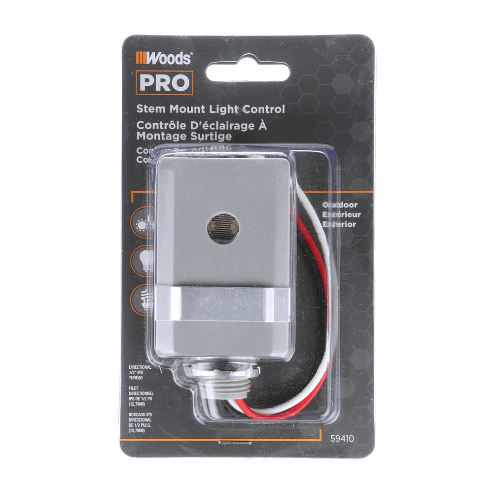 Woods Home Outdoor Dusk To Dawn Stem Mount Photo Control - Image 4